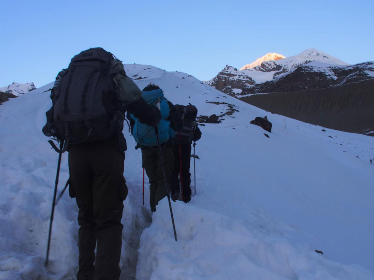 trekking in nepal during winter