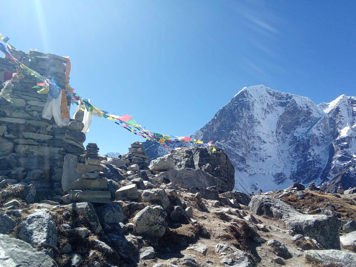 view of mount everest in spring