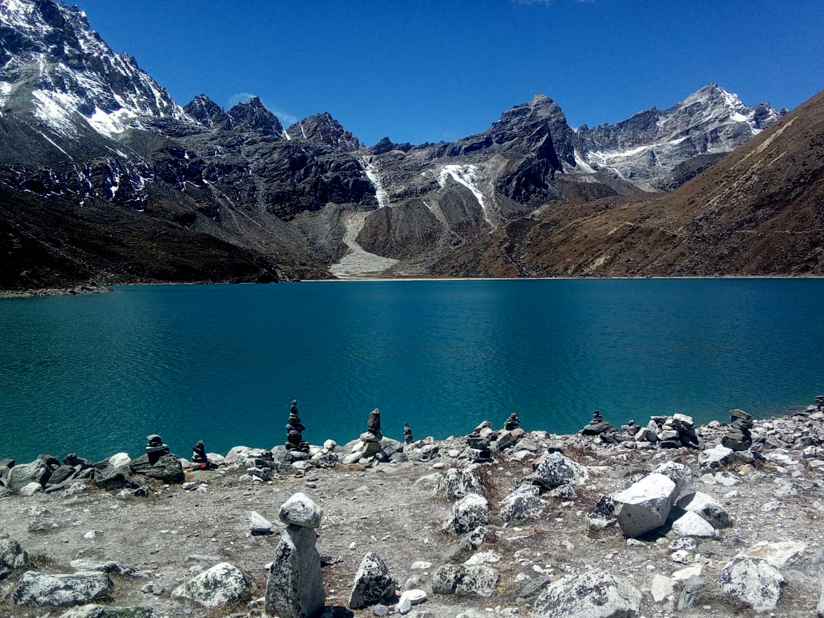 gokyo lake during winter
